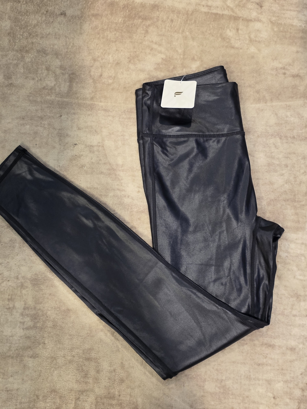 Fabletics Black High-Waisted Faux Leather Leggings